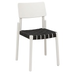 Flex chair white, Black webbing seat